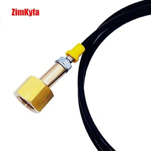 Estación de Recarga de Cilindros de CO2 Sodastream, Adaptador de Carga con Manguera Negra de 1.5m, Válvula de Purga, Manómetro de Presión de 3000 PSI - Product Image 3