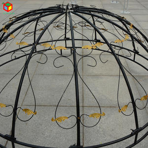 Padiglione Rotondo per Matrimoni Indiani, Palki Doli per l'Ingresso della Splendida <span class=keywords><strong>Sposa</strong></span>, Gazebo a Cupola Classico Ispirato - Metallo Durevole ed Elegante - Product Image 4