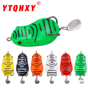 New Frog <b>Lure</b> Soft Bait 60mm 12.2g Topwater Spinner Double Hook Snakehead <b>Fishing</b> Tackle - Product Image 4