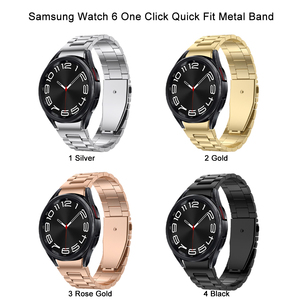 Tschick สายสแตนเลสสตีลสำหรับ Samsung <span class=keywords><strong>Galaxy</strong></span> <span class=keywords><strong>WATCH</strong></span> 6คลาสสิก47 43 44สายโลหะ5 <span class=keywords><strong>4</strong></span> 40 <span class=keywords><strong>46</strong></span> 42ปลายโค้ง - Product Image 2