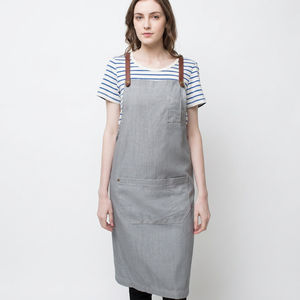 Tablier de cuisine personnalisé en toile cirée – Tablier élégant pour professionnels de la coiffure – Conception à boutons-pression – Tablier en coton personnalisé - Product Image 1