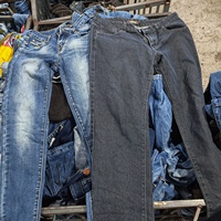 Pakaian Bekas Wanita Celana Jeans Skinny Kualitas Bagus Grade A Pakaian Bekas Grosir Toko Pakaian Campuran Warna & Ukuran