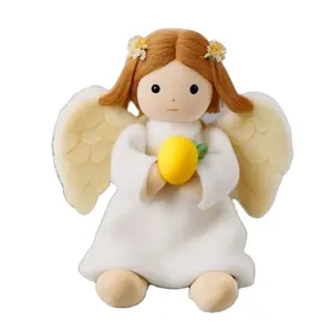 A gift for children with custom Easter angel plush toys holding Easter eggs in their hands