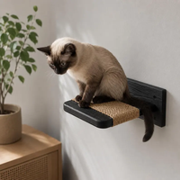 Étagère murale pour chat, étagère murale en bois pour chat, perchoir mural pour chat, marchepied mural pour chat avec sisal