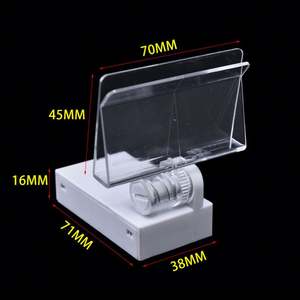 Porte-étiquettes magnétiques en plastique blanc transparent Lipack, clips publicitaires légers pour entrepôts et supermarchés - Product Image 3