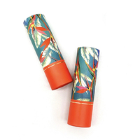 Biodégradable Impression Personnalisée 0.3oz Push Push up Rouge À Lèvres Déodorant Bâton Carton Fleur Kraft Papier Tube Conteneur Emballage