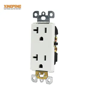 N series American type tamper resistant 20A 125V wall switch socket with screwless plate cover