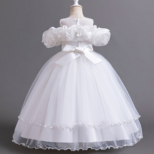 Vestido Formal de un Solo Hombro con Falda Voluminosa para Niñas, Venta al por Mayor de Fábrica, Vestido de Gala para Bodas y Banquetes Infantiles, Vestidos para Actuaciones Escénicas de Niñas - Product Image 1