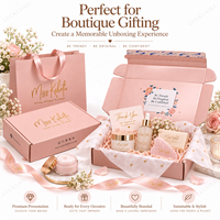 Boîte en carton ondulé pliable personnalisée pour l'expédition, l'emballage de produits cosmétiques et de cadeaux, avec votre propre logo, et sacs assortis