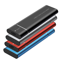 Casing Hard Drive Solid State M.2 Aluminium Mendukung NGFF SSD Hard Disk Enclosure M2 SATA SSD Case