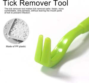 Juego <span class=keywords><strong>de</strong></span> 3 Herramientas para Quitar Garrapatas, Extractor <span class=keywords><strong>de</strong></span> Garrapatas <span class=keywords><strong>de</strong></span> Plástico Indoloro y Portátil para Perros, Gatos y Humanos, Pinza para Garrapatas - Product Image 2