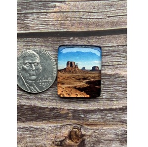 Pierres précieuses en cabochon double inspirées du sud-ouest, cactus et montagnes d'Arizona, pour la fabrication de bijoux, artisanat - Product Image 4