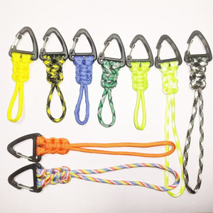 WoYg Handmade Nylon Keychain With Zinc Alloy Carabiner Outdoor Sports Durable Knitted Rope <b>Hook</b> - Product Image 4