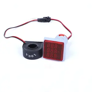 Factory wholesale price dc 22mm ammeter 0-100A digital ammeter 20-75Hz 60-500V led indicator lights