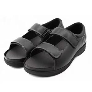 Chaussures médicales confortables d'usine semelles intérieures amovibles pieds gonflés crochet et boucle chaussures diabétiques pour femmes sandales larges - Product Image 2