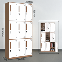 Casier métallique en acier à structure KD, armoire de rangement pour personnel, école, gymnase, bureau, avec serrure à clé