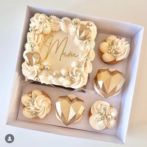 Wholesale Cupcake Paper box Custom Package Dessert Cheese Chocolate Cake Box With Window For Gift Packaging