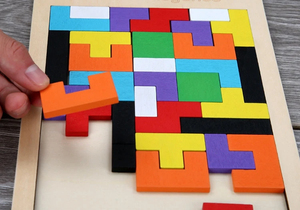 Puzzle en bois 3D pour bébé, jeu d'éveil sur les couleurs et les formes, jouet carré de réflexion pour enfants, cadeau de Noël pour enfants - Product Image 3