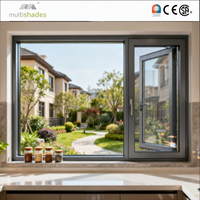 Ventana Abatible de Aluminio con Doble Acristalamiento, Aislamiento Térmico, Alta Seguridad y Resistencia al Agua, Certificación NFRC, para Proyectos Hoteleros en EE. UU.