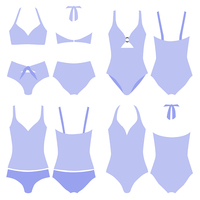 Ensemble bikini 2 pièces réversible sur mesure pour femmes grandes tailles OEM/ODM, avec coussinets amovibles, en microfibre Spandex/Polyester imprimé, anti-UV