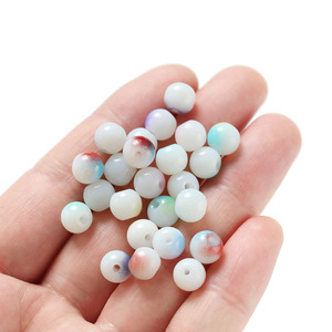 ลูกปัดหยกแก้วสีขาว 8 มม. ทรงกลม สำหรับทำเครื่องประดับ DIY ฤดูใบไม้ผลิ 2024 ผลิตจากเมืองอี้หวู่ - Product Image 5