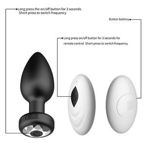 Super Silent <b>Remote</b> <b>Control</b> Wireless Anal Plug <b>Vibrator</b> Silicone Adult Toy - Product Image 5