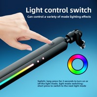 Support de microphone de bureau transfrontalier B.BMIC NB-F50 avec bras articulé, éclairage RGB et hauteur réglable pour diffusion en direct