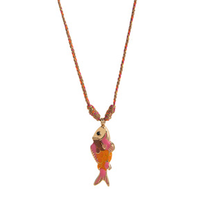 Collana con Ciondolo a Forma di Pesce Marino in Acciaio Inossidabile, Design Marino Colorato, Gioiello per il Collo Opzionale - Product Image 4