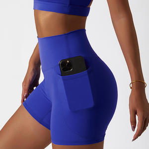 Set di Leggings sportivi sportivi sportivi a vita alta da donna Set di <span class=keywords><strong>abbigliamento</strong></span> per allenamento Fitness da palestra reggiseno da Yoga Set corto - Product Image 3