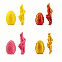 Reliable Performance Biodegradable PLA Material Hinged 3D Printed Fidget Egg with 13.8cm Height - Wholesale Supplier