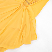 Robe d'été jaune sexy, robes maxi pour femmes, robe dos nu, sans manches