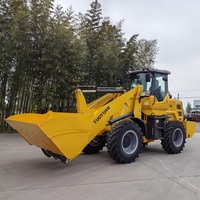 Chargeuse sur pneus de qualité industrielle, capacité de charge nominale de 1500 kg, godet de 2,2 m³, grand axe de roue, structure robuste, machines de construction agricole