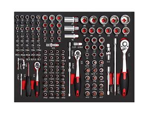 139pcs EVA bọt khay <span class=keywords><strong>1</strong></span>/<span class=keywords><strong>4</strong></span> "<span class=keywords><strong>3</strong></span>/<span class=keywords><strong>8</strong></span>" <span class=keywords><strong>1</strong></span>/2 "Dr. Ổ cắm cơ khí Bảo Trì Xe đẩy ngực hội thảo công cụ cán giỏ hàng tủ công cụ thiết lập - Product Image 1