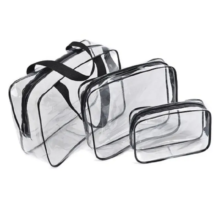 Sacos de embalagem de plástico cosméticos personalizados para senhoras com transportador