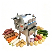 Machine à découper les légumes électrique en acier inoxydable, trancheuse, hachoir, coupe-dés, coupe-lanières, coupe-cubes, coupe-chips pour usage commercial (pommes de terre, oignons)