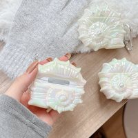 Étui pour AirPods Pro/Pro2/AirPods 3/4 en coquille de conque colorée électro-plaquée, housse de protection pour AirPods 3/4