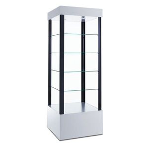 <span class=keywords><strong>KEWAY</strong></span> Vitrine en verre personnalisée avec 4 étagères réglables Vitrine de magasin de détail Vitrine avec vitrine en verre léger - Product Image 6