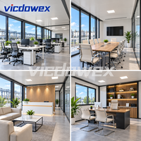 VICDOWEX Vicdowex-DB1 Bureau Conteneur Modulaire Préfabriqué à Montage Rapide avec Mur Rideau en Verre Design Contemporain Portable