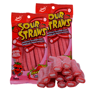 Amos sabuk <span class=keywords><strong>Gummy</strong></span> lezat rasa stroberi permen asam Bonbon lembut <span class=keywords><strong>Gummy</strong></span> <span class=keywords><strong>Candy</strong></span> Strip - Product Image 6
