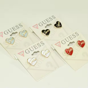 <span class=keywords><strong>Orecchini</strong></span> a Perno All'Ingrosso con Cuore e Punto Interrogativo in Cristallo Gioielli di Design di Marca alla Moda <span class=keywords><strong>Orecchini</strong></span> Lettera Guess a <span class=keywords><strong>Triangolo</strong></span> per Feste - Product Image 2