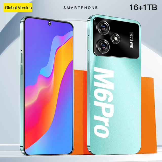 M6 Pro Deca Core 5G Smartphone 7.3" AMOLED 120Hz 8000mAh 16GB 1TB CDMA Unlocked Bulk OTG