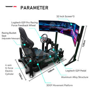 YHY 3 Layar Tampilan Simulator Mengemudi F1 4 DOF Gerakan Mesin Game Balap F1 dengan Struktur Penguatan Profil Aluminium - Product Image 2