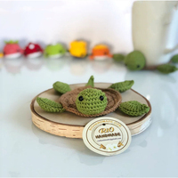 Coussin isolant fait à la main Crochet épais antidérapant chaleur tortue forme tasse caboteur fournitures de cuisine manique plaque