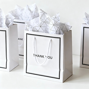 FB11 Sacs cadeaux de remerciement avec poignées Sacs en papier Sac de <span class=keywords><strong>bienvenue</strong></span> de mariage pour commerce de détail - Product Image 1