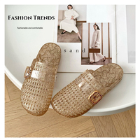 Nouvelle Tendance 2026 : Chaussures en Gelée pour Femmes – Sabots Respirants en PVC Creux, Mules Transparentes à Boucle, Antidérapantes, Idéales pour la Plage (Vente en Gros)