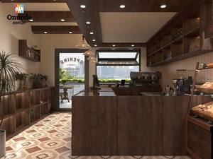 Muebles Comerciales de Diseño en Madera, Estantes para Cafetería y Vino, Kiosco con Estantes para Interiores de Cafés y Vitrinas - Product Image 2
