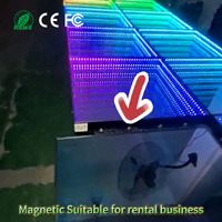 Lumières LED magnétiques pour carrelage Abyss, sans fil, 15W, en aluminium, mode de contrôle DMX512, IP65, pour studio de diffusion en direct et scène