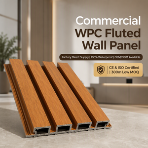 High Quality Outdoor Co-Extrusion WPC <b>Wall</b> <b>Panel</b> 219*26mm Hollow Exterior Cladding for Villa/Bathroom/Warehouse/Gym Use - Product Image 1
