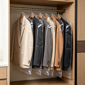 Clear PVC Garment Bag Zipper Clothes Cover Soft Transparent Storage Protector for Suit Jacket Coat Travel - Product Image 6