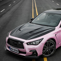 Capot de couverture de moteur en fibre de carbone Q50 pour Infiniti Q50 2014 +